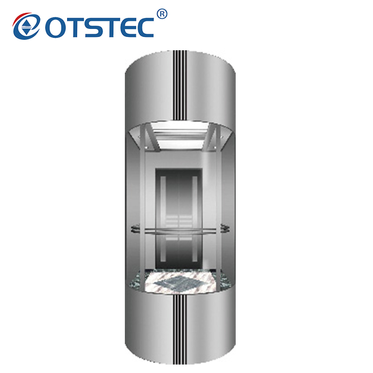 Otstec Vvvf High Quality Commercial Pneumatic Vacuum Passenger Glass Lifts Elevators