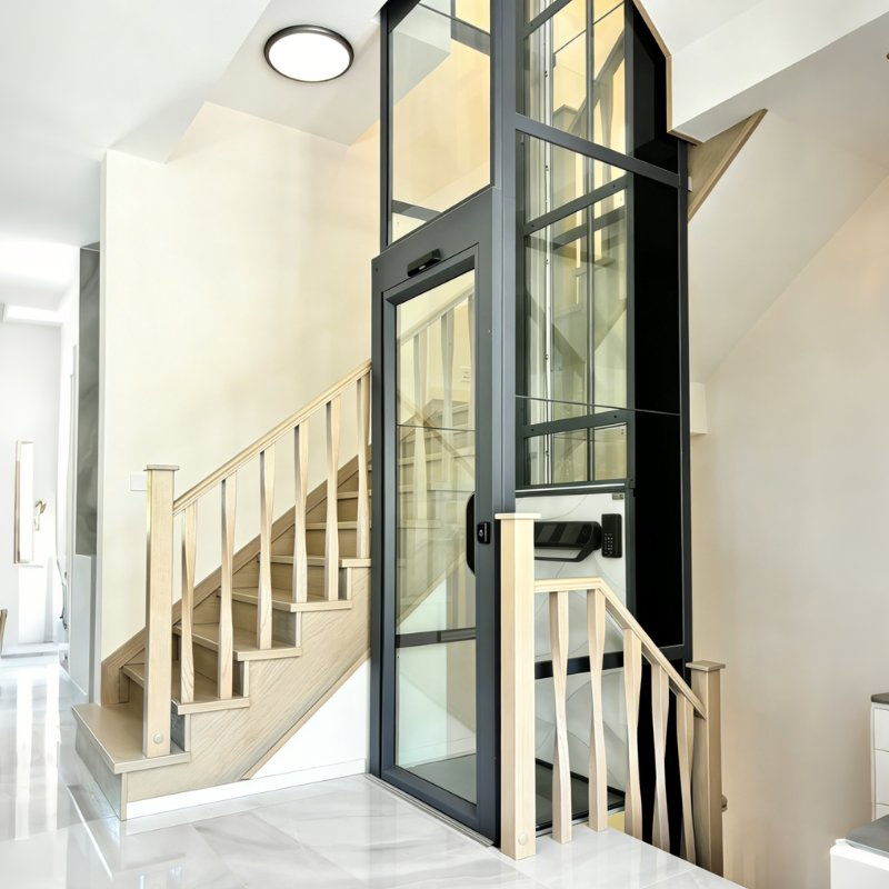 Automatic Large Inventory Environmentally Friendly Traction Residential Elevator for Duplexes