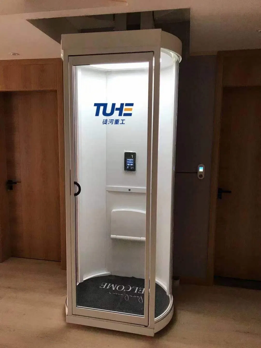 Tuhe 2 Stops Shaftless Home Elevator Lift Residential Home Elevator House Lift Elevator for Home