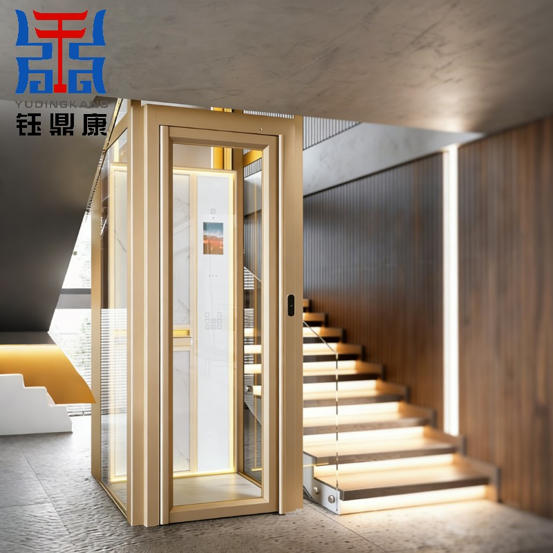 Aesthetic Home Elevator for Modern Architecture with Glass Cabin