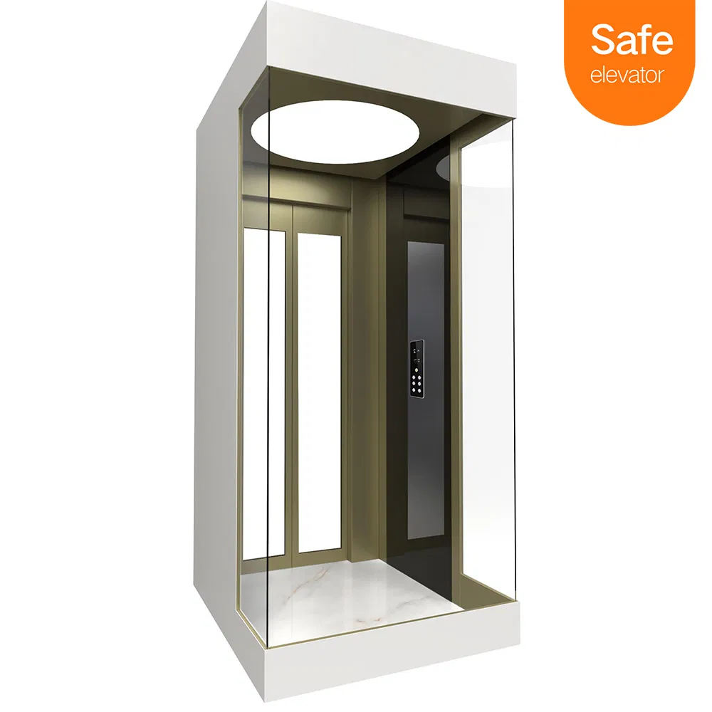 Outdoor Indoor Commercial Sightseeing Panoramic Elevator Modern Home Villa Glass Elevator