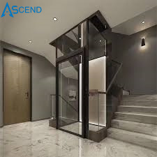 High Security Stainless Steel Glass Large Capacity Passenger Villa Elevator for Home