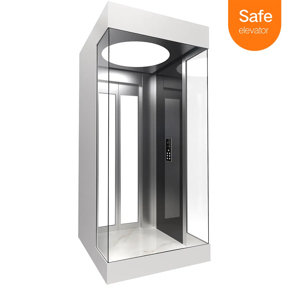 Outdoor Indoor Commercial Sightseeing Panoramic Elevator Modern Home Villa Glass Elevator