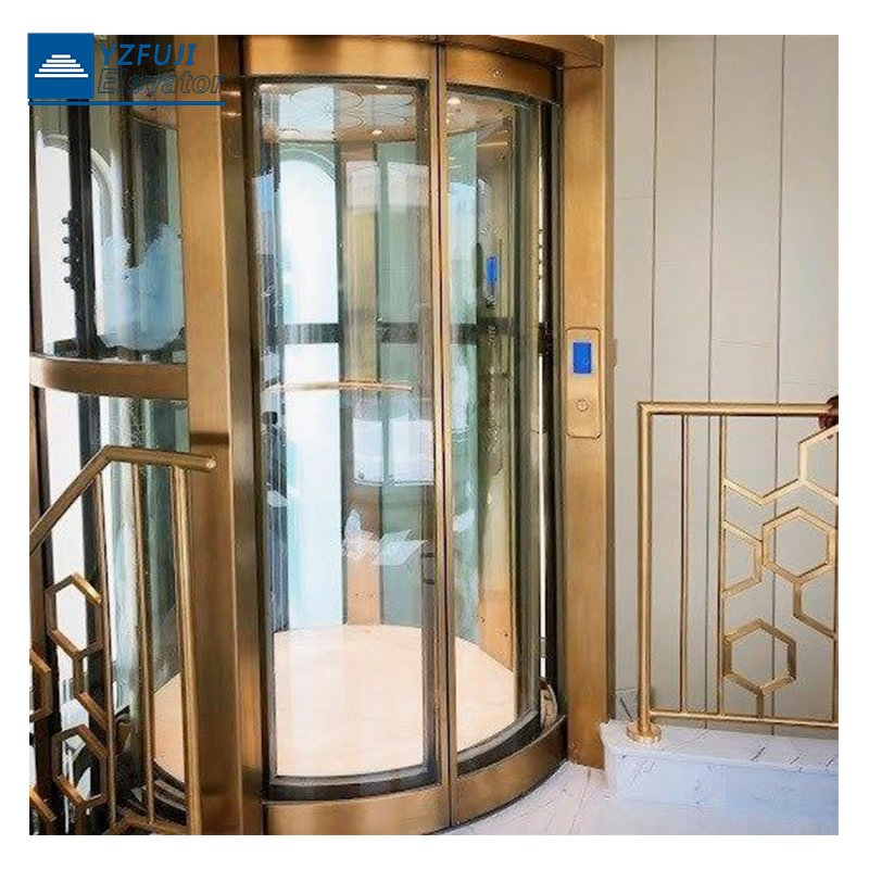 FUJI 360 Full Glass Panoramic Round Square Cheap Home Elevator Lift for CE Fabricado China