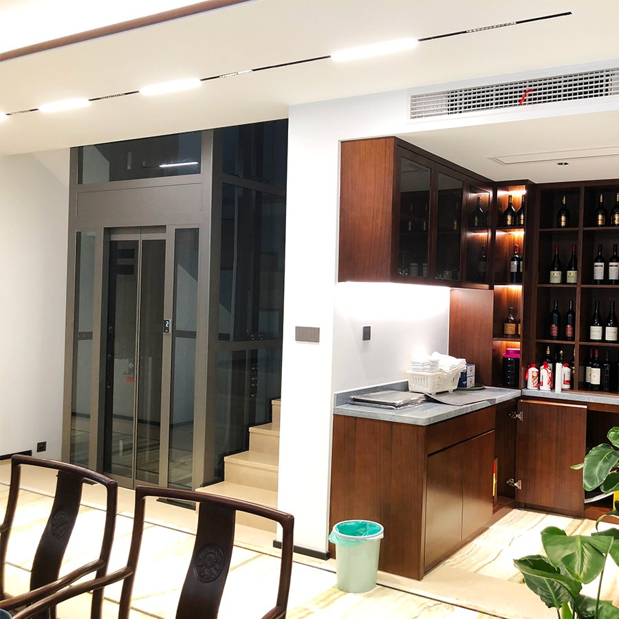 Chinese Factory Affordable Price Exclusive Customization Sightseeing Traction Home Villa Residential Elevator Stair Lift