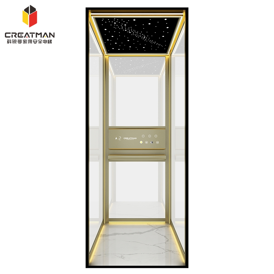 No Structural Damage Low Pit / Pitless Home Villa Passenger Residential Elevator