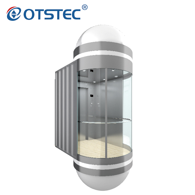Otstec Vvvf High Quality Commercial Pneumatic Vacuum Passenger Glass Lifts Elevators