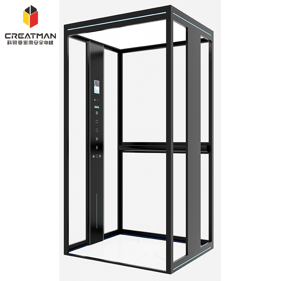 Small Shaft Low Pit Anti-Pinch Protection 2-5 Floors Suitable Home Villa Elevator