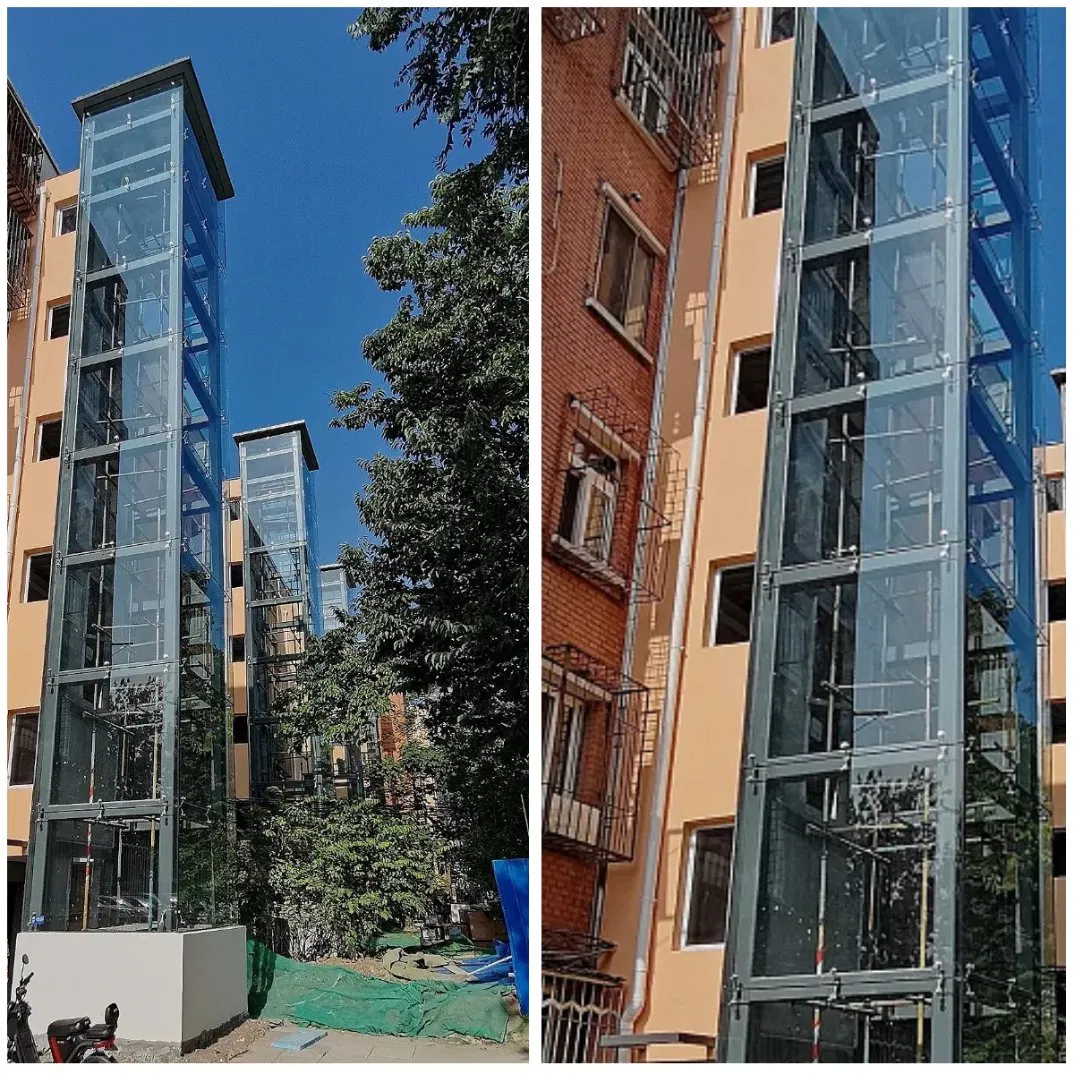 Outdoor Tall Building Passenger Residential Lift Shaftless Outside Building Lift