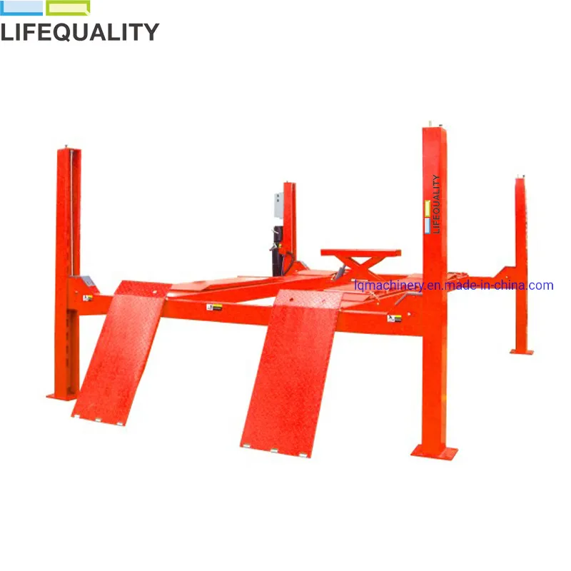 China Car Auto Wheel Alignment 4 Four Post Car Hoist Lift
