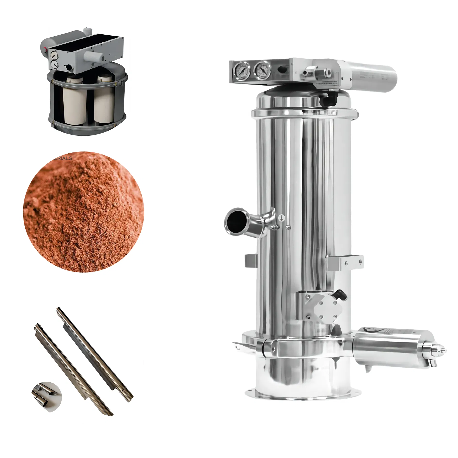 PLC Controlled Carbon Black Powder Elevator Vacuum Material Transferring Facility