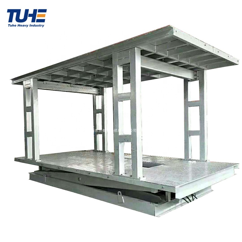 CE Customized Heavy Duty Double Desk Underground Villa Garage Vertical Vehicle Hoist Hydraulic Electirc Fixed Stationary Scissor Home Car Parking Lift