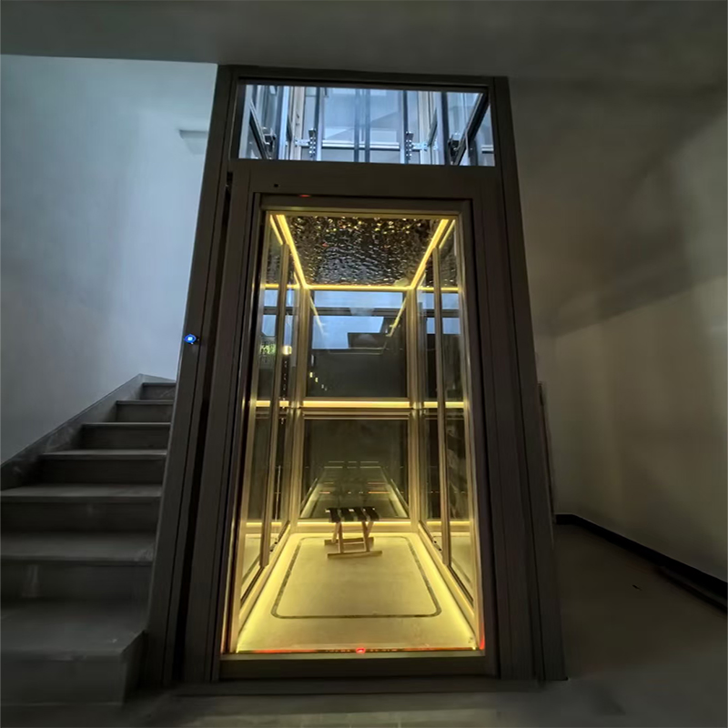 Panoramic Glass Indoor Home Luxury Villahydraulic Driven Elevator