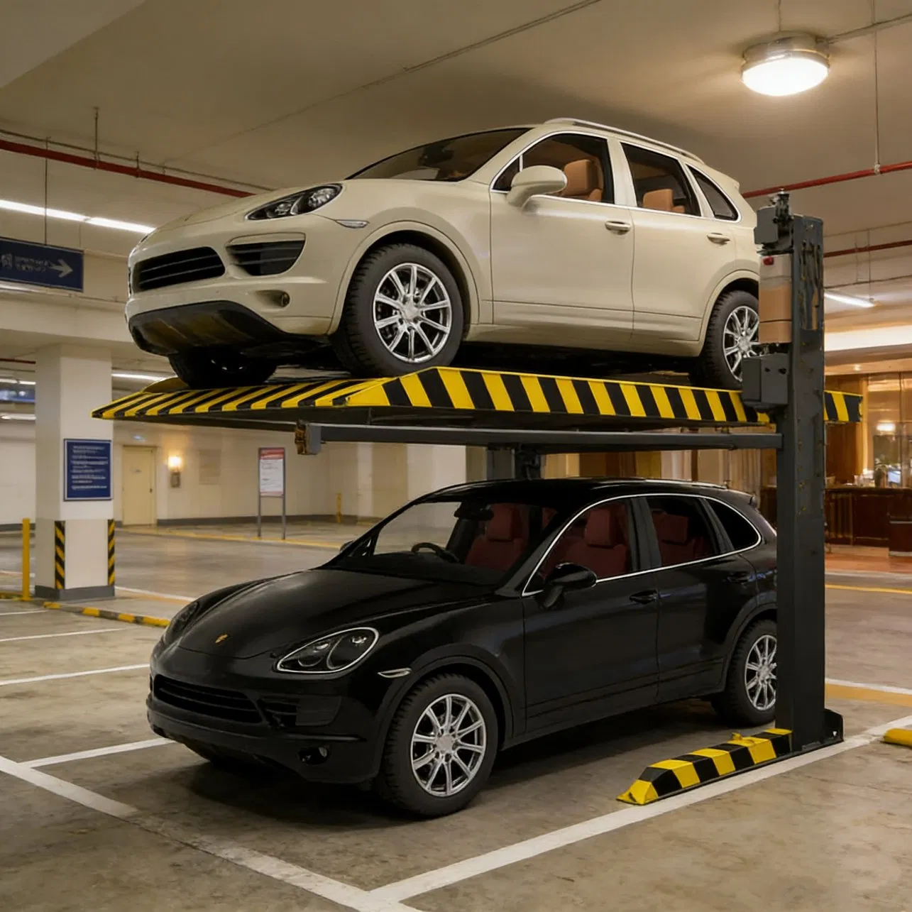 CE Approved Home Garage Hydraulic Two Post Car Parking Lift 2000 Kg Load Garage Parking Lift