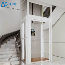 High Security Stainless Steel Glass Large Capacity Passenger Villa Elevator for Home