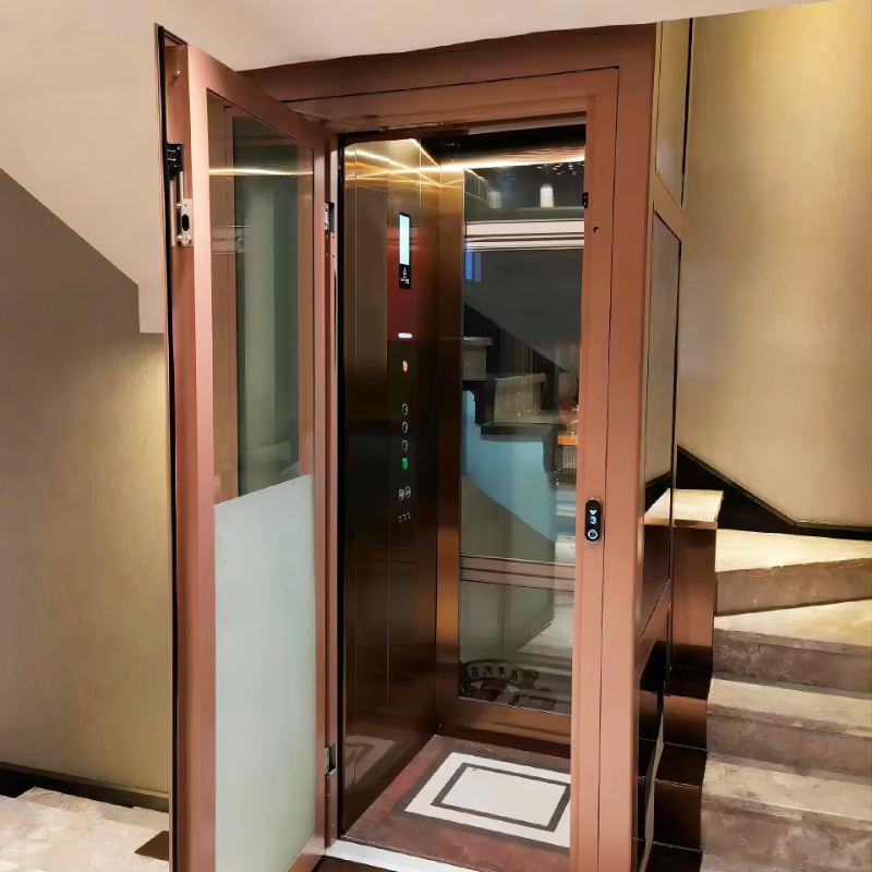 Hydraulic Home Elevator with Low Pit and Low Headroom Requirements