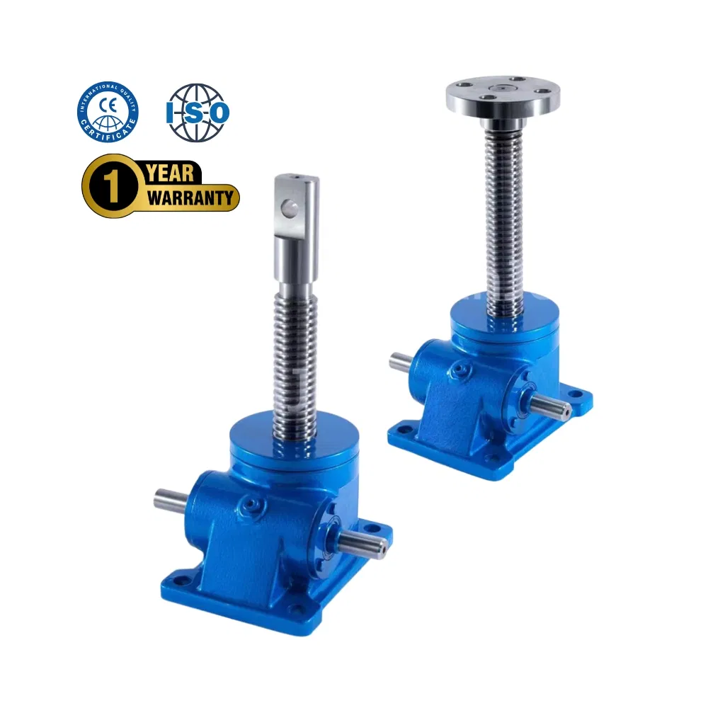 Swl 1t 5t Manual Screw Lifter Customized Lifting Height 300mm 800mm Worm / Helical Gear Screw Jack