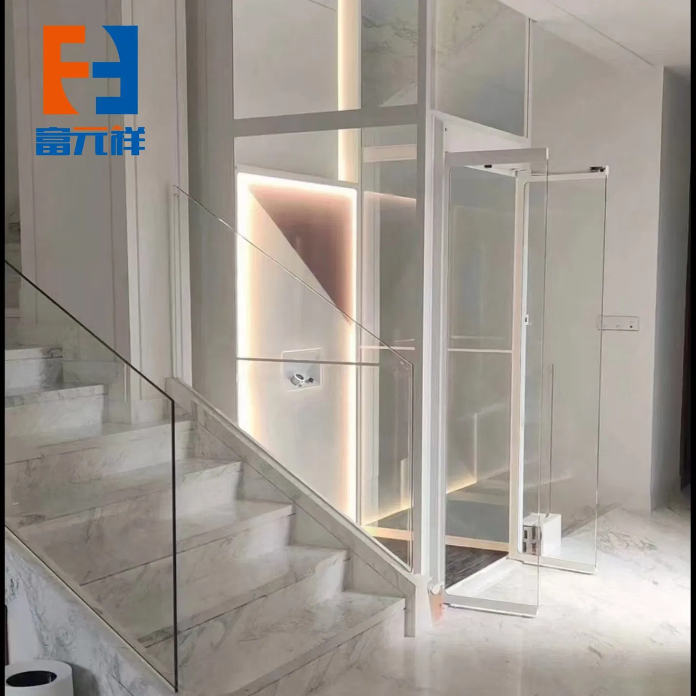 Low Maintenance Sightseeing Elevator Stable Passenger Lift for Villa Home Building Use
