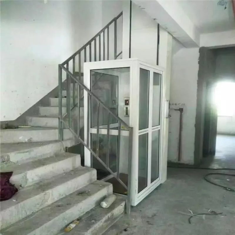 Hydraulic Home Elevator with Low Pit and Low Headroom Requirements