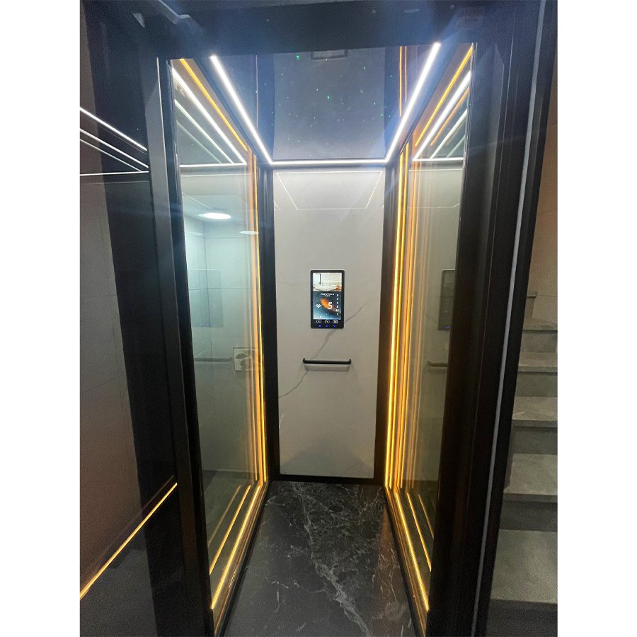 Compact Machine-Room-Less Low-Pit Home Villa Elevator for Floors 2-6 Cost-Effective