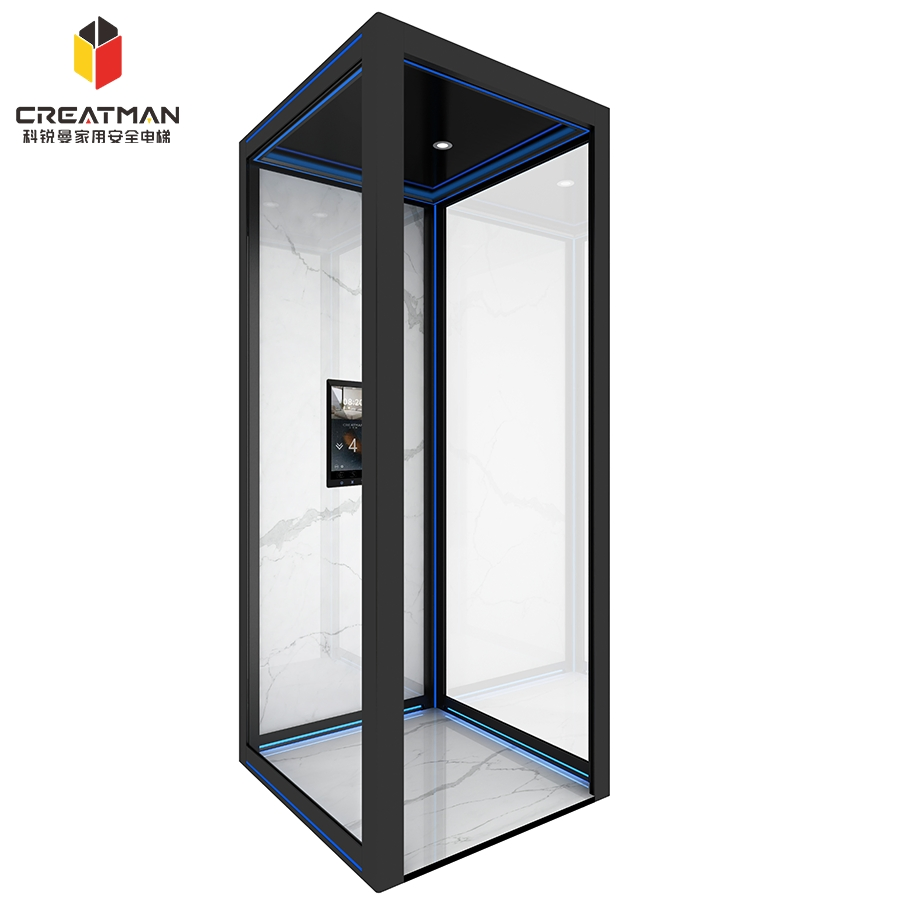 Flexible Installation Low Pit Machine-Room-Less Home Villa Elevator