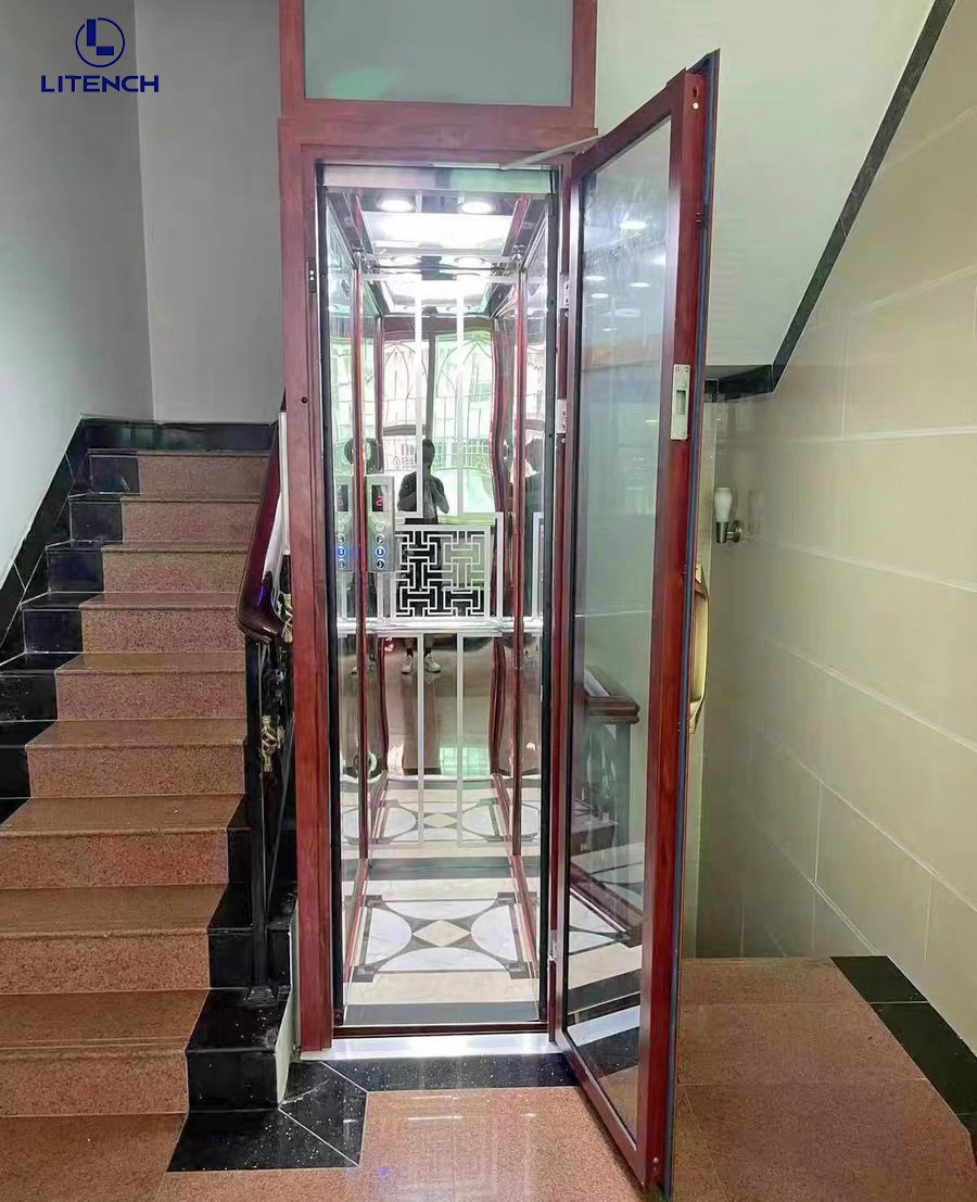 No Machine Room Small Passenger Elevator Hydraulic Home Lifts for Elderly