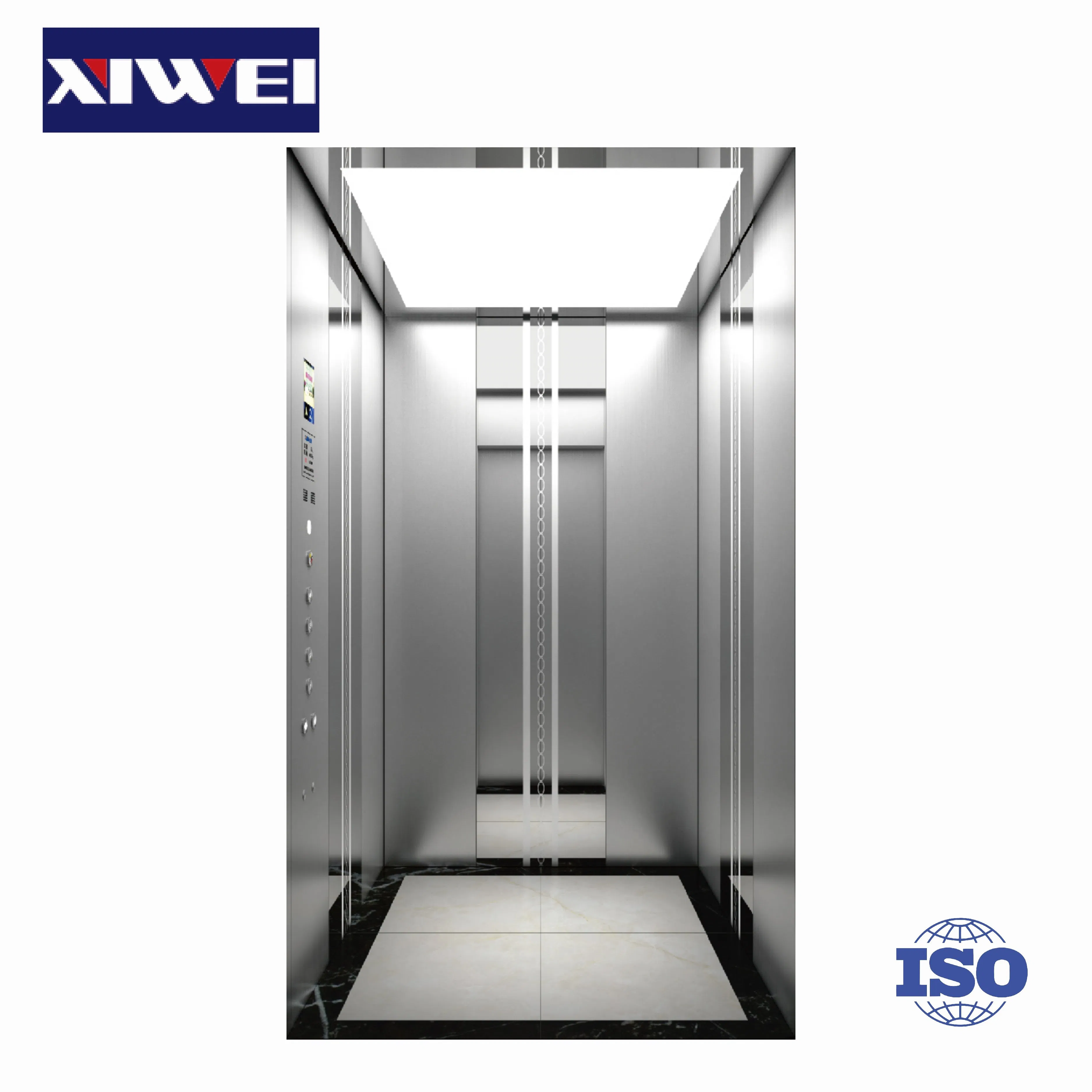 Costomizable Without Attendant Xiwei Container Shipping Stair Lift Mirror Eched Elevator