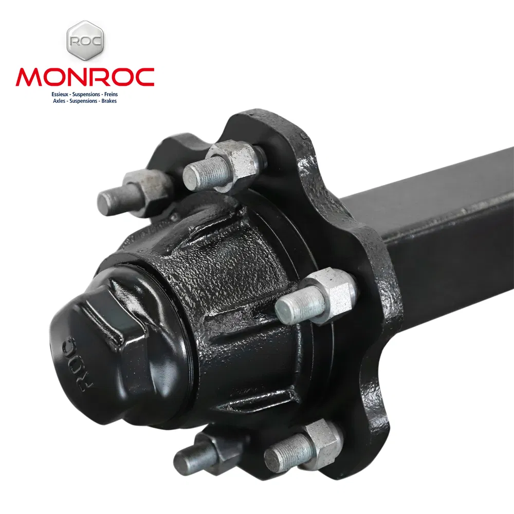 Monroc Roc Unbraked Axle 2ton Capacity Trailer Axle Spindle and Hubs