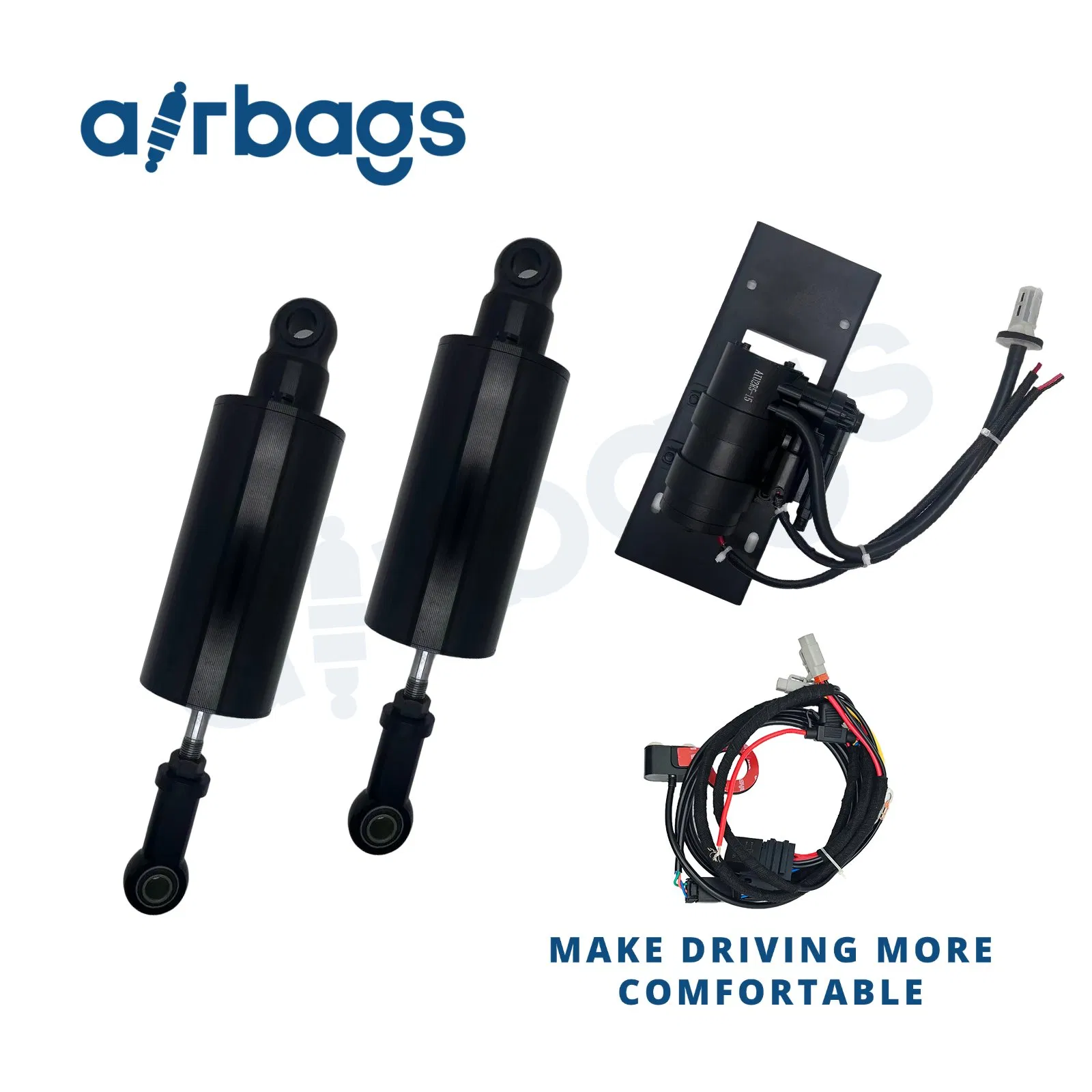 Durable Rear Air Shock Absorber Kit for Harley Touring Softail Dyna