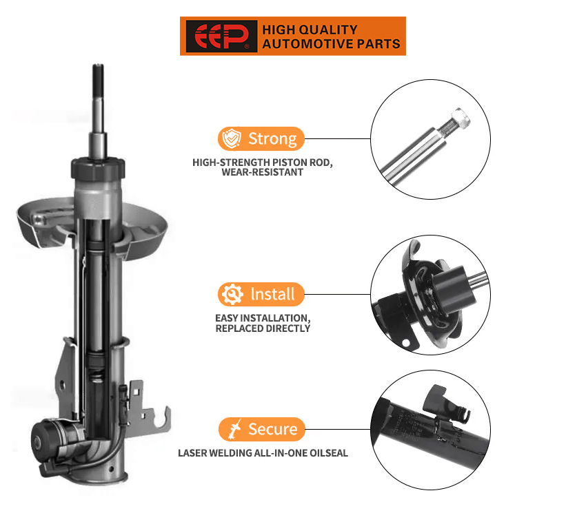 Japanese Car Parts Supplier Gas Shock Absorber for Nissan Navara Qashqai Teana X-Trail Tiida Sunny March Primera Maxima Patrol