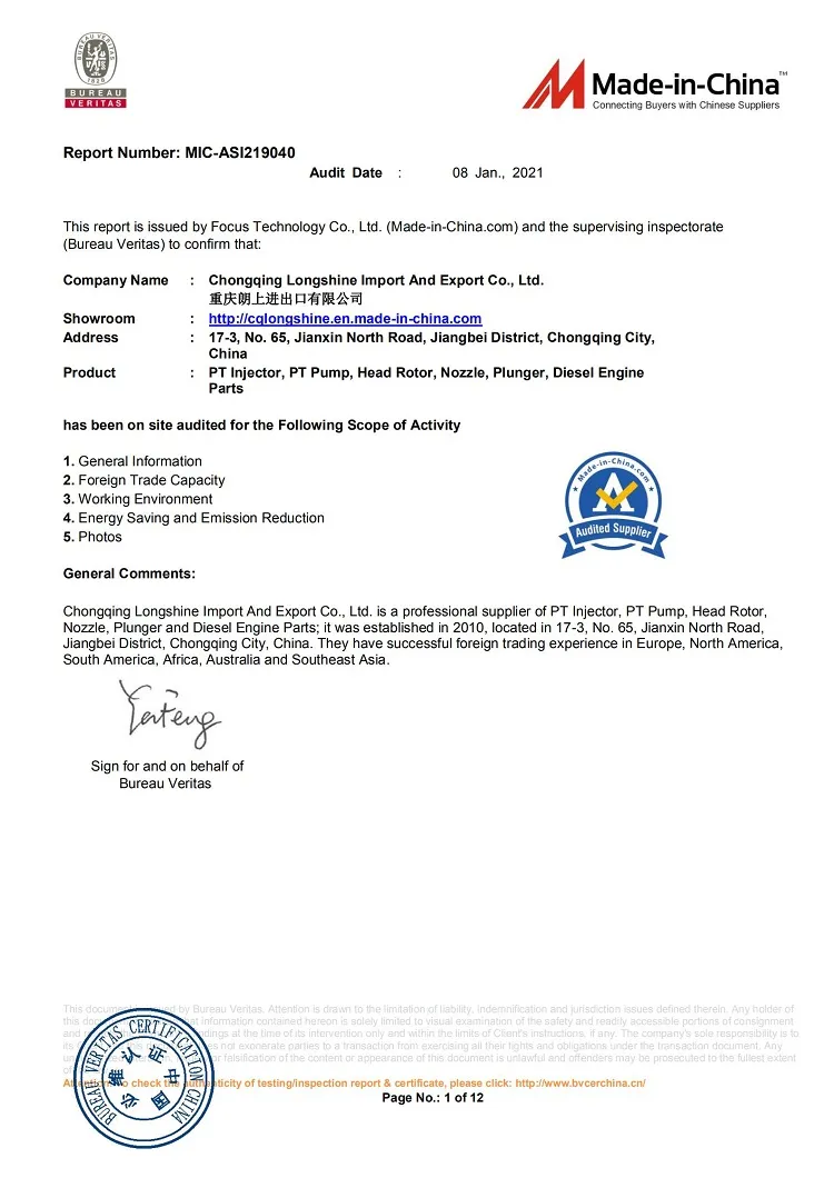 Quality Certifications