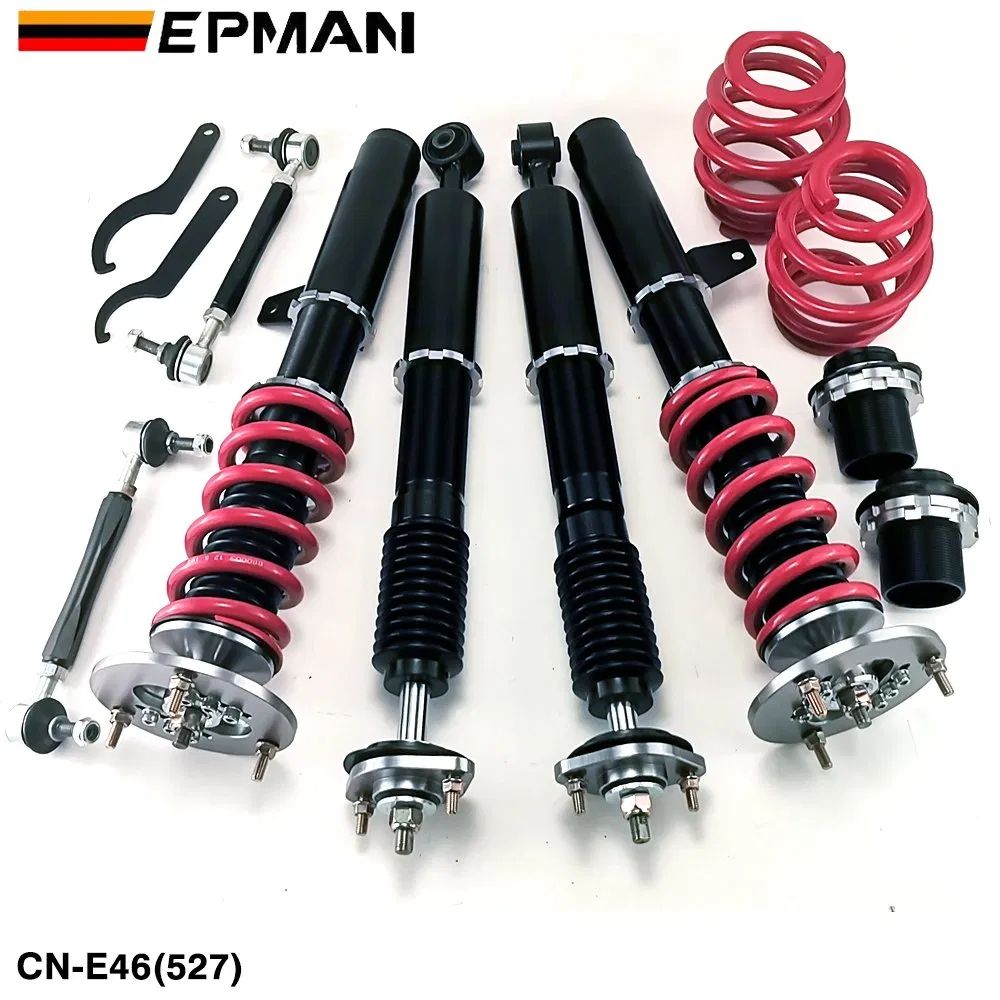 Epman Coilovers Spring Struts Racing Suspension Coilover Kit Shock Absorber for 01-05 BMW E46 330I/330ci/330xi Cn-E46 (527) (RANDOM COLOR)