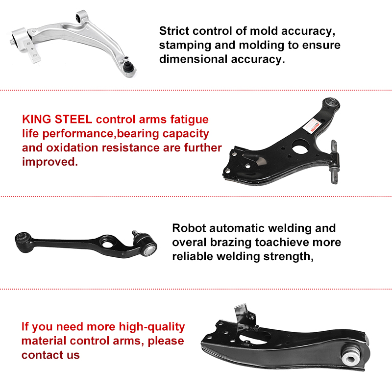 Kingsteel Auto Car Suspension Parts Rear Front Lower Upper Rigth Letf Control Arm for Toyota Hiace Hilux Mitsubishi L200 Hyundai Mazda Jimny Ford