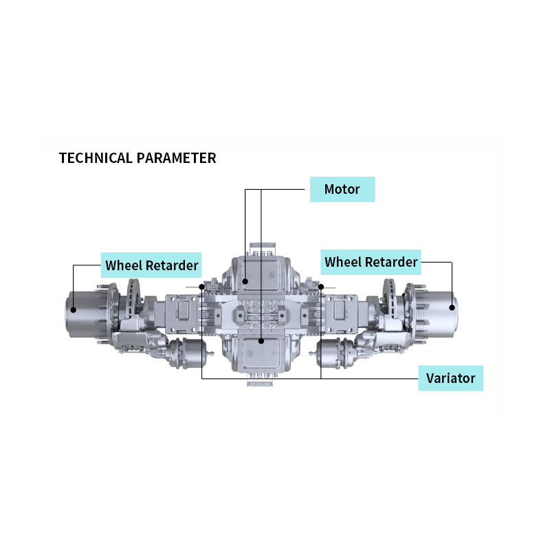 New Energy Vehicle EV Parts &amp; Accessories OEM Wheel Side Motor Rear Drive E Axle Electric Powertrain for Electric Bus/Truck