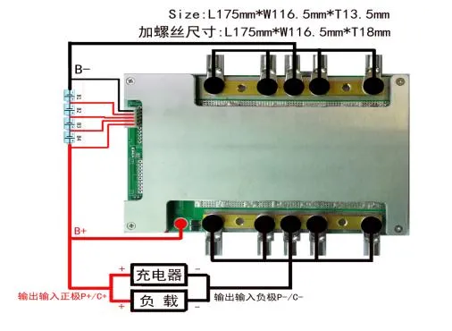 Smart 4-20s 300A Battery Management System LiFePO4 BMS for EV