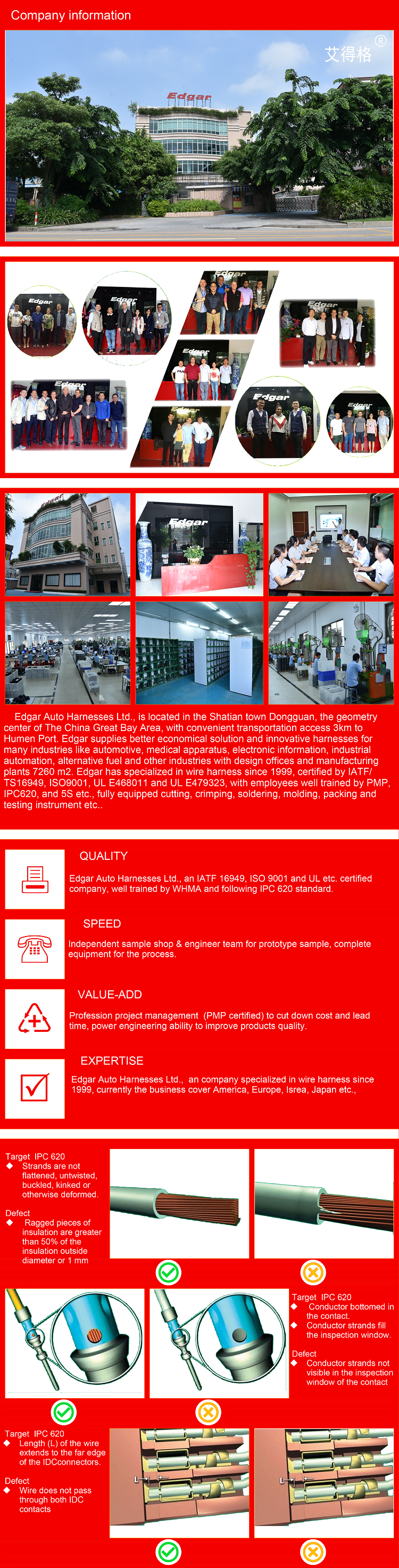 Overmolding and custom wire processing specs
