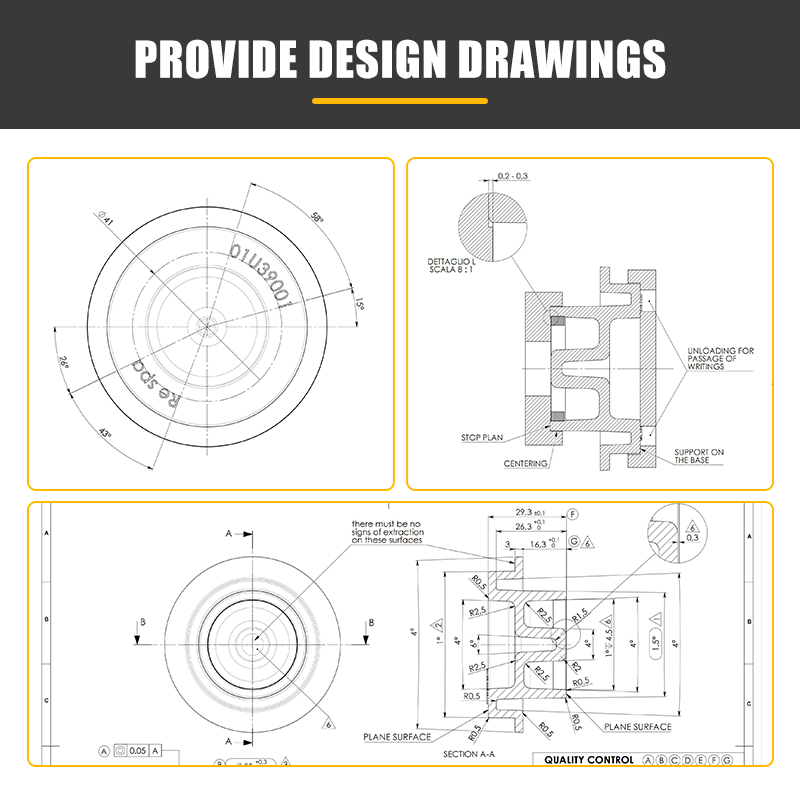 Customers provide drawings