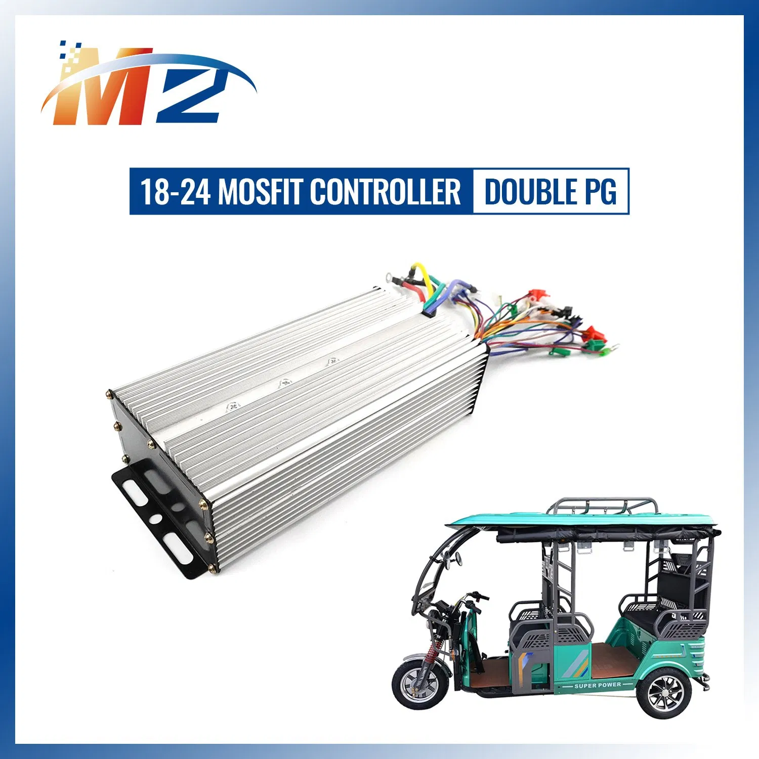 OEM ODM 24 Tubes BLDC Electric Tricycle Rickshaw 1000W 1200W Motor Controller