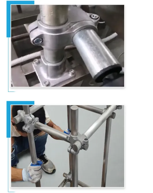 Durable Aluminum Color S-Series Pipe Connection Components for Securing Circular Pipes