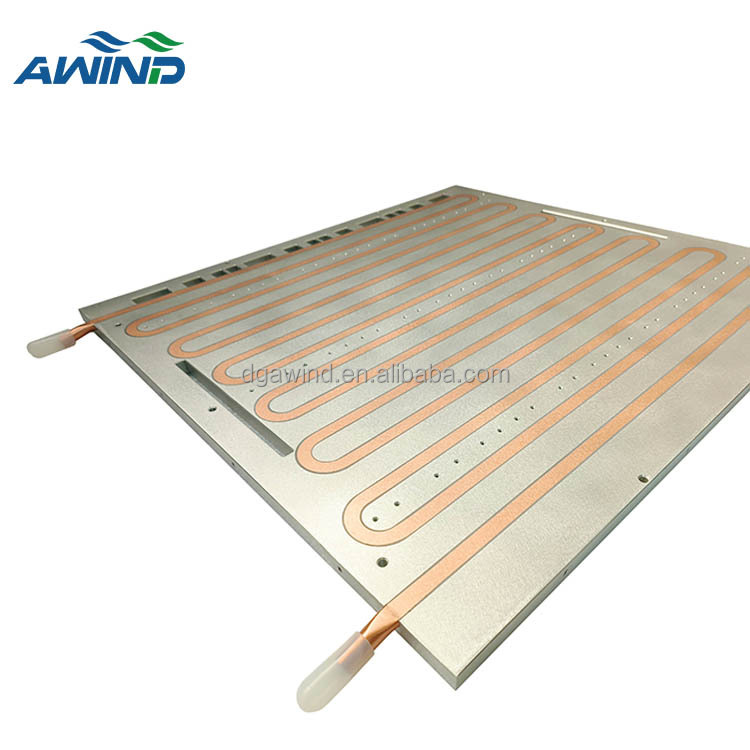 Large 800mm Heat Sink 6063 Aluminum Water Cooling Plate Copper Tube Liquid Cold Heatsink Block For Battery Bess Pack Module