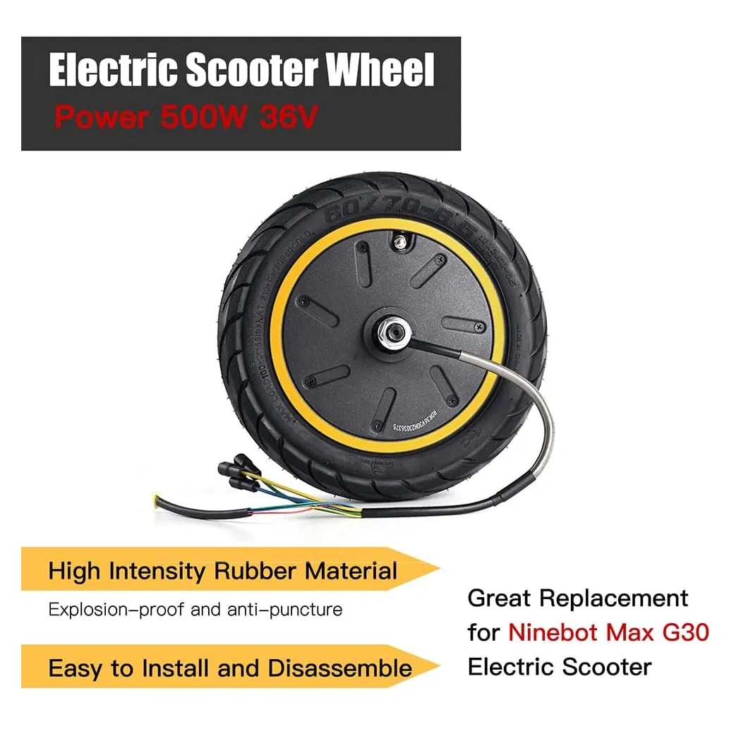 Rear Drive Wheel Solid Rubber Tire Brushless DC BLDC Motor Electric Scooter Hub Motor