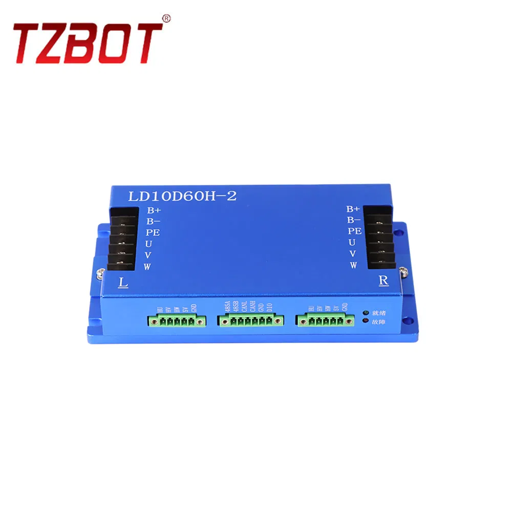 High-Performance DC Servo Motor Driver Blue Dual Channel Motor Speed Controller for BLDC Motor with 16~62VDC Range Small Electric Vehicle (LD10D60H-2)