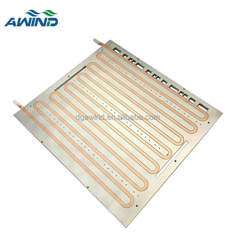 Large 800mm Heat Sink 6063 Aluminum Water Cooling Plate Copper Tube Liquid Cold Heatsink Block For Battery Bess Pack Module