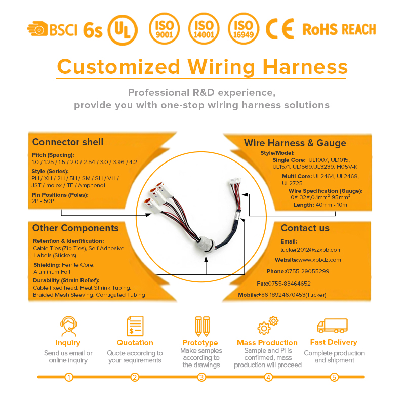 Custom High Voltage DC Male to Female Jack Pigtail Power Cable Wiring Harness IP65 Protection for Electronic Home Appliance Use