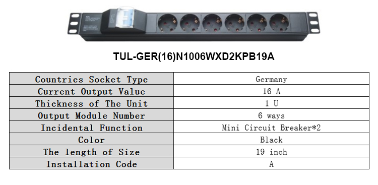 Germany Type Server Rack PDU