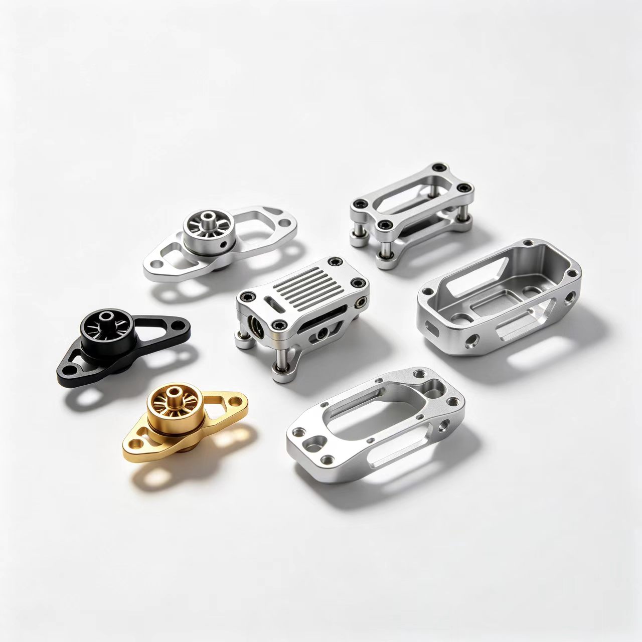 High Precision CNC Machined UAV Components Custom Light Weight Aluminum Titanium Parts for Drone Frame and Motor Base Assembly