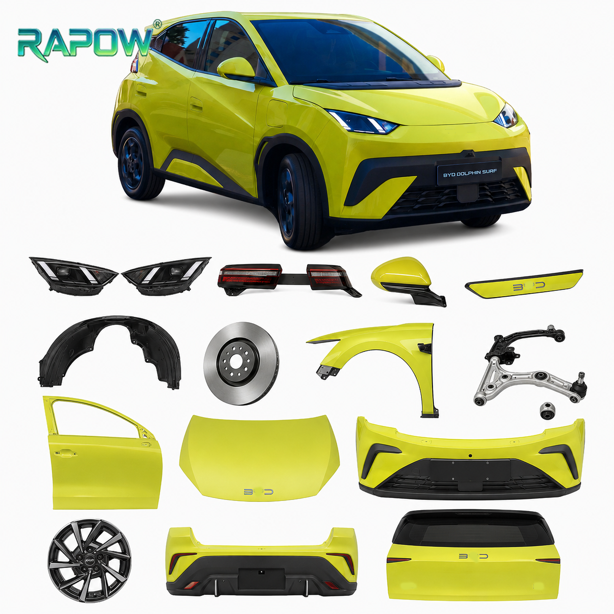 For BYD DOLPHIN SURF Auto Parts Wholesale OEM Body Suspension Spare Bumper Headlight Control Arm Shock Absorber for BYD EV RAPOW