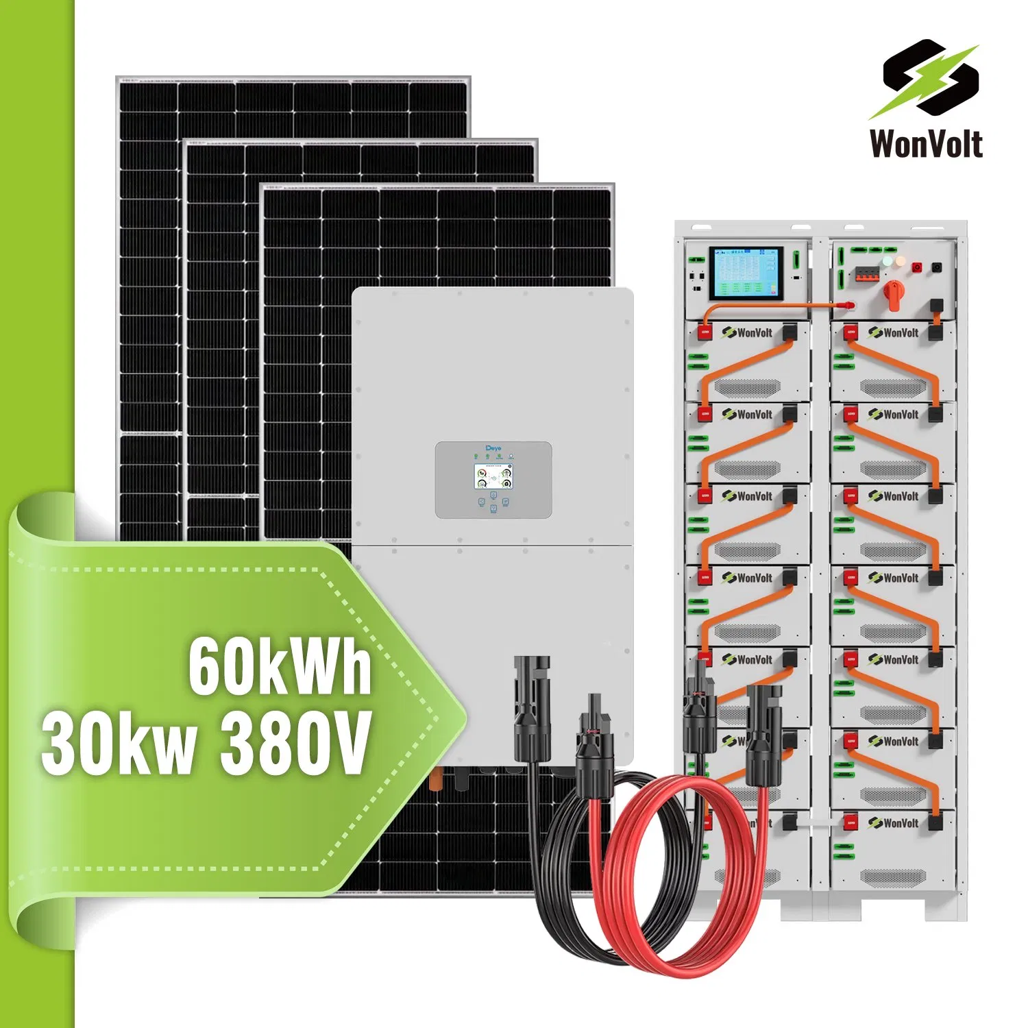 30kw 50kw 64kwh 97kwh Hybrid Solar Storage System for EV Charger with Liquid Cooled Battery