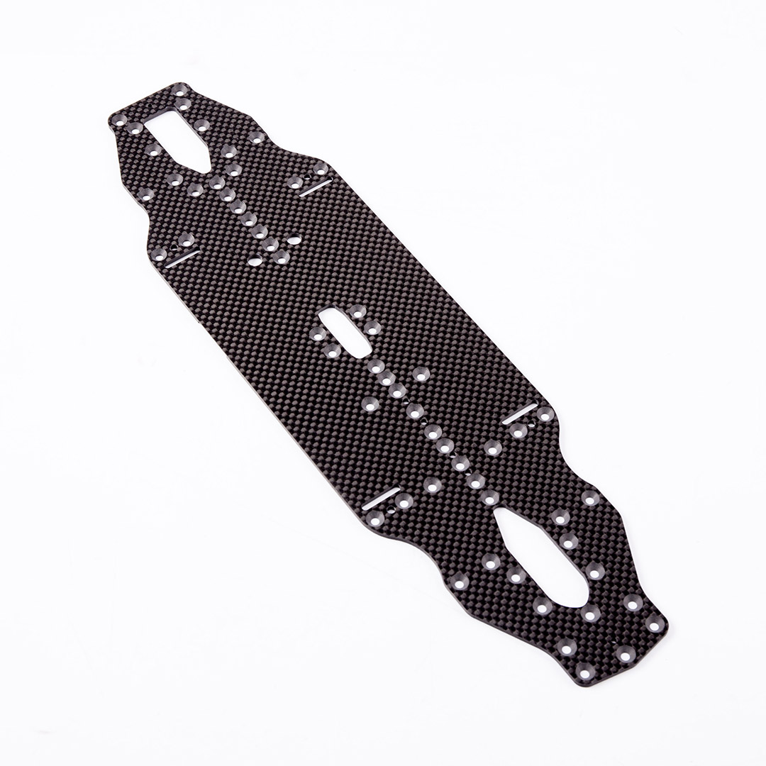 XC Carbon Fiber RC Chassis Plate 2.2mm Thick Lightweight Racing Upgrade Parts for 1:10 Scale Crawler