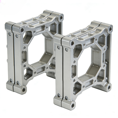High Precision CNC Machined Aluminum RC Car Chassis Frame | Hollow Out Lightweight Alloy Structural Bracket
